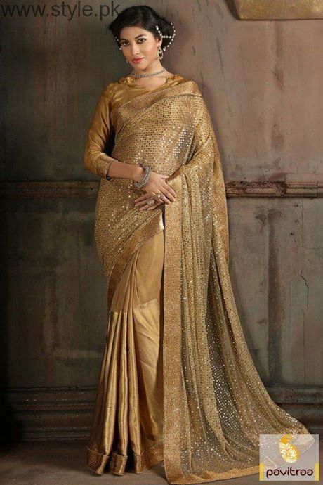 golden-saree-party-wear-50_15 Golden saree party wear