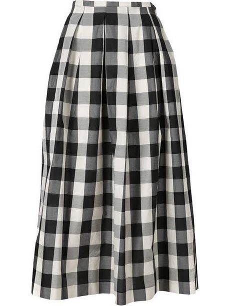 Long checkered skirt