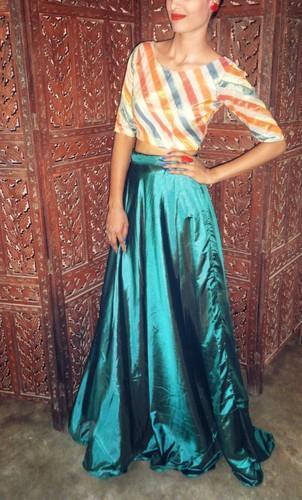party-wear-crop-top-and-long-skirt-14 Party wear crop top and long skirt