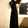 Black cotton maxi dress