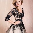 Black lace ball gowns
