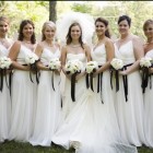 Black and white bridesmaid dresses