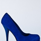 Blue platform heels
