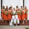 Bridesmaid dresses orange