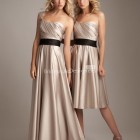 Bridesmaid dresses with sashes