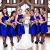Electric blue bridesmaid dresses