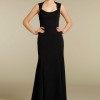 Floor length black dress
