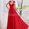 Floor length red dress