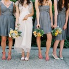 Gray bridesmaid dress