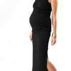 Long black maternity dress