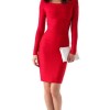 Long sleeve red dress