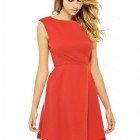 Plain red dress