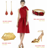 Red dress accessories