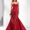 Red taffeta dress