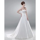 Simple white wedding dress
