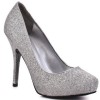 Sparkly silver heels