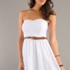 Strapless white dresses