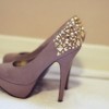 Taupe high heels