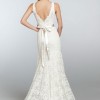 V neck lace wedding dress