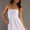 White strapless summer dress