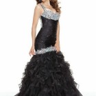 Black mermaid prom dress