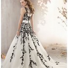 Black and white lace wedding dresses