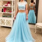 2018 two piece prom dresses