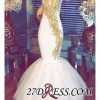 White and gold prom dresses 2019