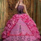 Black and pink quinceanera dresses