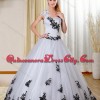 Black and white quinceanera dresses
