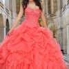 Coral pink quinceanera dresses