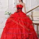 Red and black quinceanera dresses