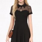 Simple black short dress
