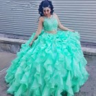 Turquoise dress for quinceanera
