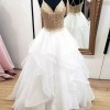 Prom dresses 2021 white and gold