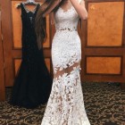 White lace prom dresses 2021