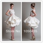Short designer wedding dress