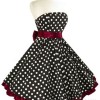 Polka dot dress 50s style