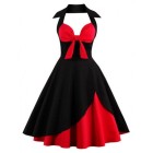 Red and black vintage dress
