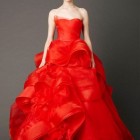 Vera wang red wedding dress