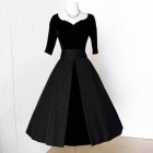 Vintage black dress with sleeves
