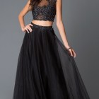 Black 2 piece prom dresses
