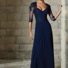 Navy blue mother of the bride gowns