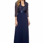 Navy blue mother of the groom dress