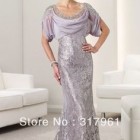 Silver mother of bride dress