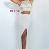 Two piece white prom dress