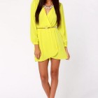 Yellow dress with sleeves