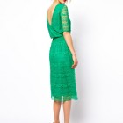 Green dress midi
