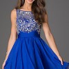 Blue short prom dress