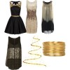 Gold n black dress